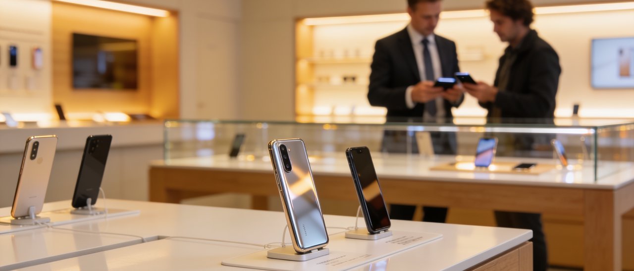 Moderner Telekommunikations-Shop von innen